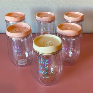 6 count double walk insulated wife of the party and the party wine tumblers